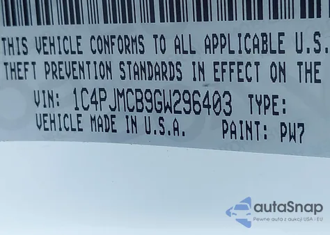 2016 Jeep Cherokee Latitude из США, поврежденный, VIN 1C4PJMCB9GW296403